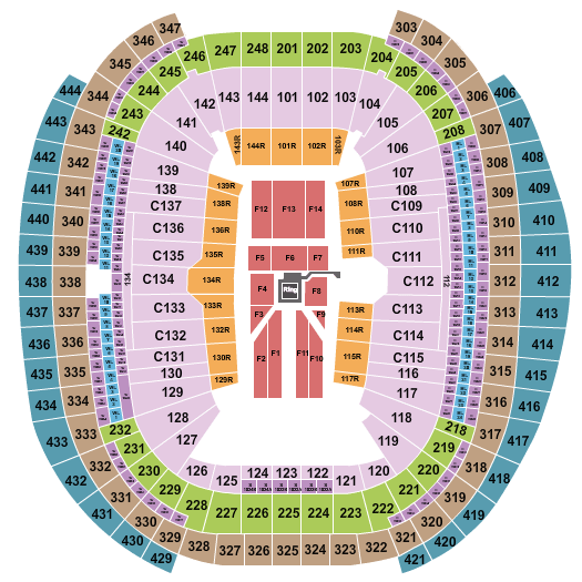 Allegiant Stadium WrestleMania Seating Chart